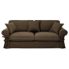 Ausziehbares 3-/4-Sitzer-Sofa aus Baumwolle, taupefarbener, Matratze 12 cm